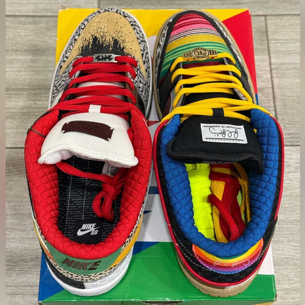 Nike SB Dunk Low Pro QS What The Paul CZ2239-600 Red Black Rogue Mais Noir Sz 12 - Picture 8 of 16